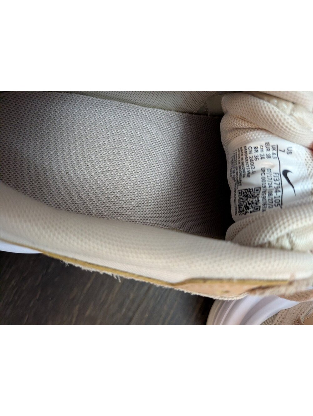Nike AL8 Women's Sneakers Size 7 Cream Beige Y2K/ 90s style shoes - Picture 5 of 7